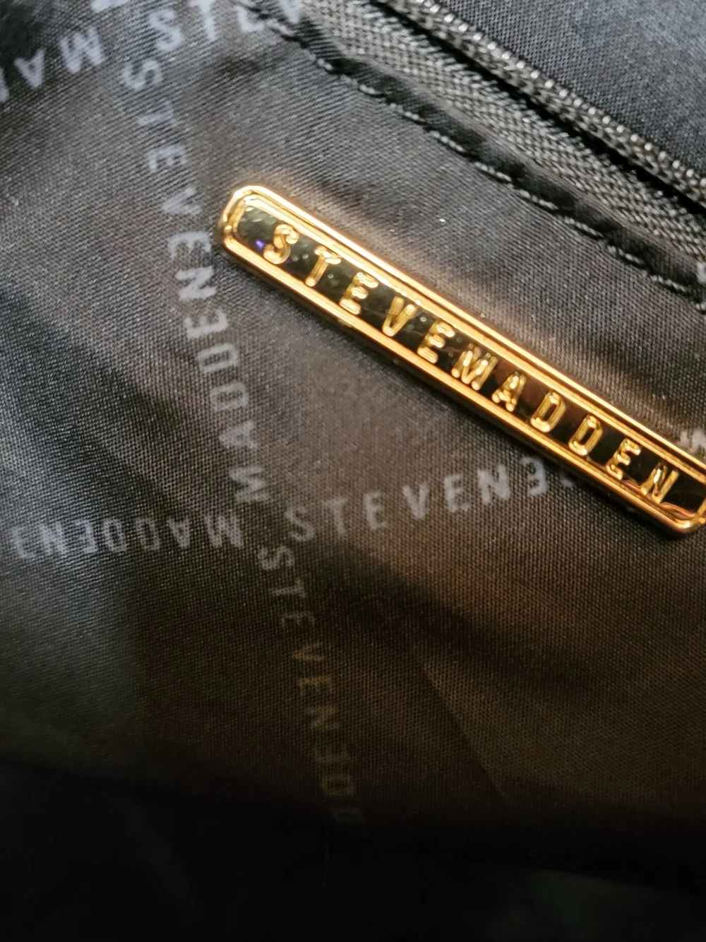Steve Madden Black Quilted Satchel Crossbody